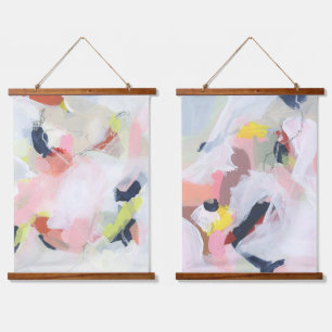 Tapisserie Suspendue Peinture Abstraite Expressive Colorée Art