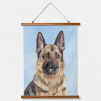 Peinture berger allemande - jolie art original chi