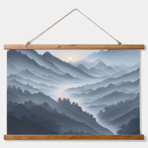 Tapisserie Suspendue Peinture Chinoise Paysage Bruyant Avec Rivière