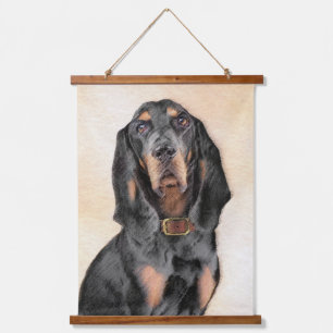 Tapisserie Suspendue Peinture de Black & Tan Coonhound - Art original d