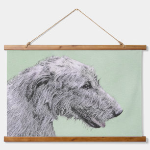 Tapisserie Suspendue Peinture de Wolfhound irlandais - Joli art origina