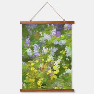 Tapisserie Suspendue Peinture fleur sauvage Impasto - Art Fleur Origina