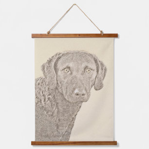 Tapisserie Suspendue Peinture originale de chien par Retriever de Chesa