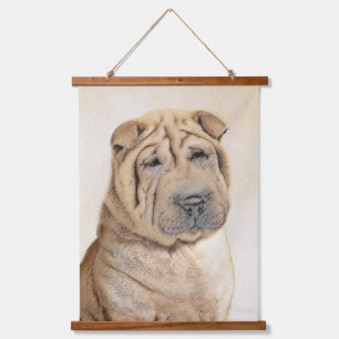 Tapisserie Suspendue Peinture Shar Pei - Cute Original Chien Art