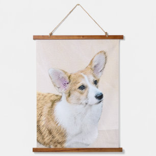 Tapisserie Suspendue Pembroke Welsh Corgi Peinture - Art Chien original