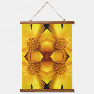 Tapisserie Suspendue Pétales de Fleurs Jaunes Faisy Abstraits