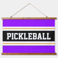 PICKLEBALL amusant violet clair Jaune rayures noir