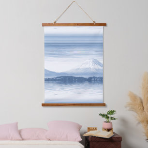 Tapisserie Suspendue Pics embrumés – Paysage de montagne à l'aquarelle