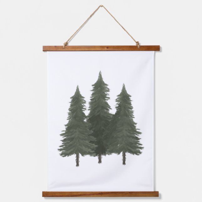Tapisserie Suspendue Pine Trees Bois Nourriture Décor (Recto)