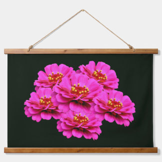 Tapisserie Suspendue Pink Zinnia Flower Bouquet