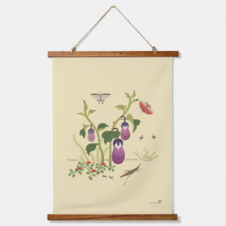Tapisserie Suspendue Plantes et insectes _Aubergine