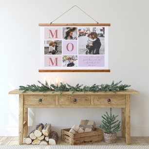 Tapisserie Suspendue Plus Grande Maman Collage Photo en Bloc de Coule