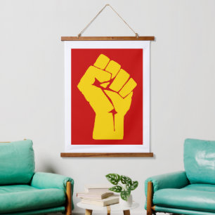 Tapisserie Suspendue Poing, Rebelle, Émeute, Résistance, Style Communis
