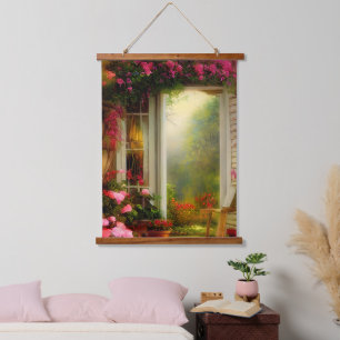 Tapisserie Suspendue Porte du jardin de roses 