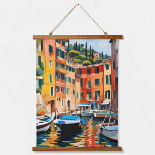Tapisserie Suspendue Portofino Italie Bateaux méditerranéens
