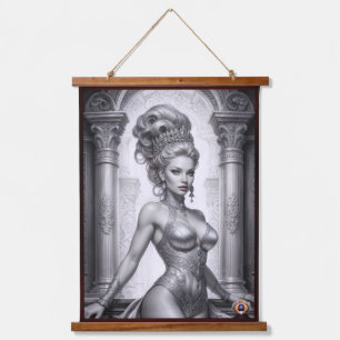 Tapisserie Suspendue Portrait de Drusella Arkaevis AI Art par Xzendor7