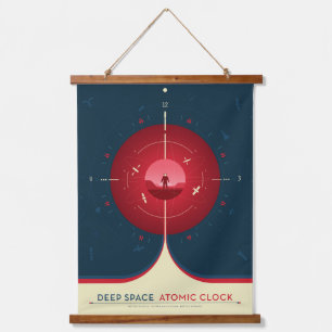 Tapisserie Suspendue Poster de l'horloge atomique Deep Space, version r
