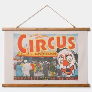 Tapisserie Suspendue Poster Du Cirque Des Gens Entrant Dans Le Grand Ha