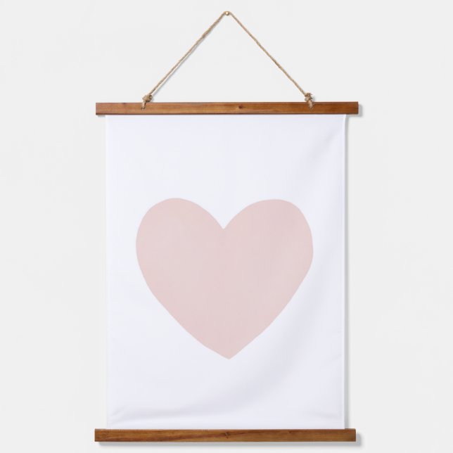 Tapisserie Suspendue Poster du coeur de la pépinière rose pâle (Recto)