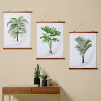 Poster en toile de palmier Vintage Boho Botanique