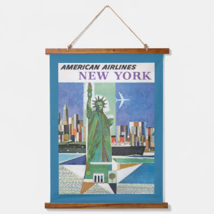 Tapisserie Suspendue Poster Vintage voyage pour American Airlines