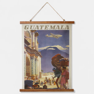 Tapisserie Suspendue Poster Vintage voyage Pour Le Guatemala