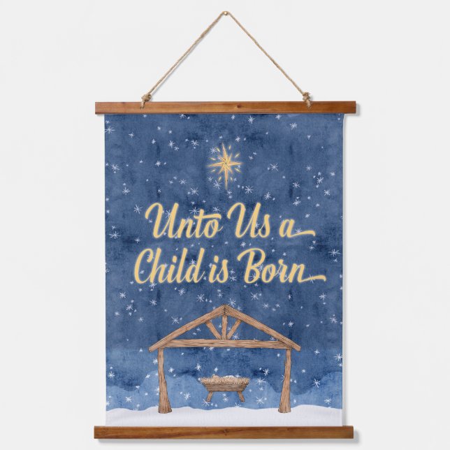 Tapisserie Suspendue Pour nous un enfant est né Noël Nativité (Recto)