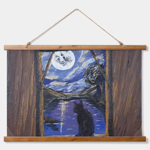 Tapisserie Suspendue Prix Acrylique - Fenêtre au clair de lune — œuvre