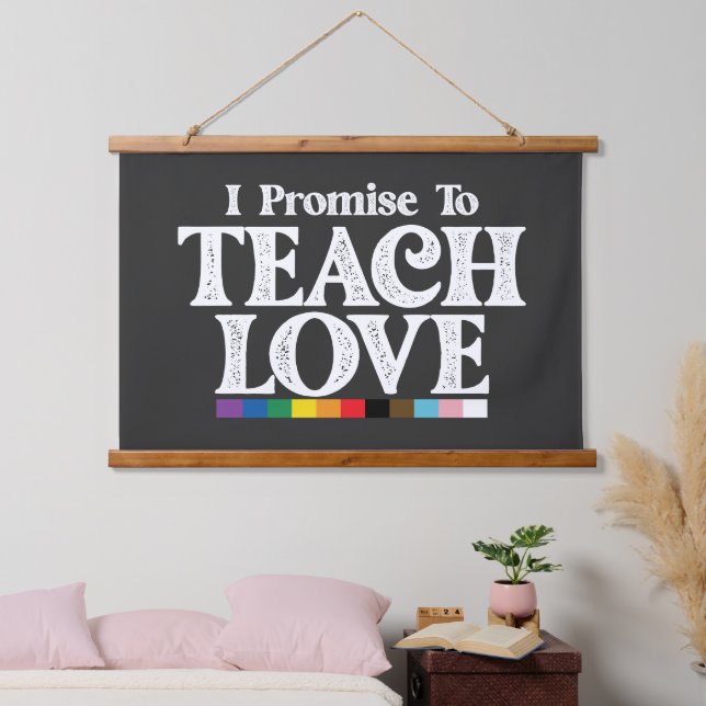 Tapisserie Suspendue Professeur De Fierté LGBT Je Promets D'Enseigner L (Chambre à coucher)