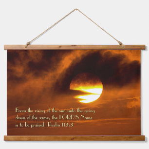 Tapisserie Suspendue Psaume 133:3 Lever du soleil au coucher du soleil 