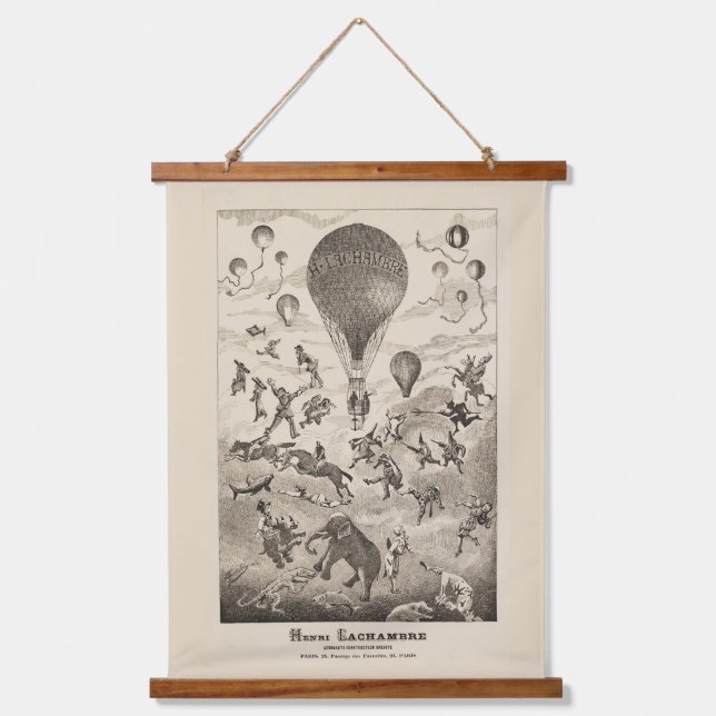 Tapisserie Suspendue Publicité Française Pour Le Fabricant De Ballons (Recto)