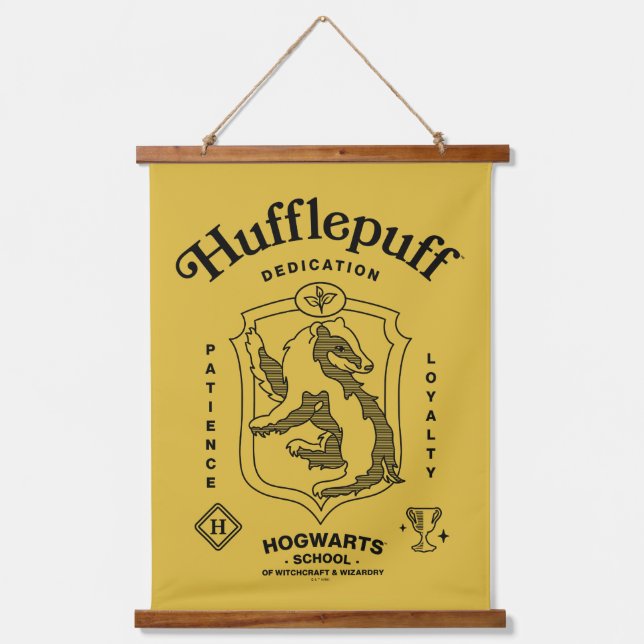 Tapisserie Suspendue PUFFS™ Dédication Patience Loyauté Blason (Recto)