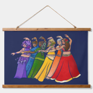 Tapisserie Suspendue Rainbow Belly Dancer Art Belly Dance Troupe