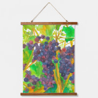 Raisins De Vin Sur L'Aquarelle De Vin