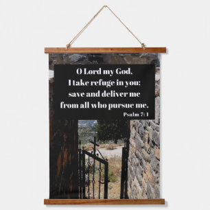 Tapisserie Suspendue Refuse En Dieu Psaume 7:1 Bible Verse