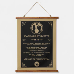 Tapisserie Suspendue Règles de mariage drôles pour jeunes mariés victor