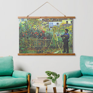 Tapisserie Suspendue Renoir - Monet Peinture dans son jardin