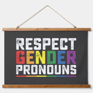 Tapisserie Suspendue Respect LGBT Genre Pronounounounes Gay Lesbian Tra