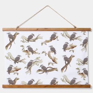 Tapisserie Suspendue Rire Kookaburra Eucalyptus d'oiseaux australiens
