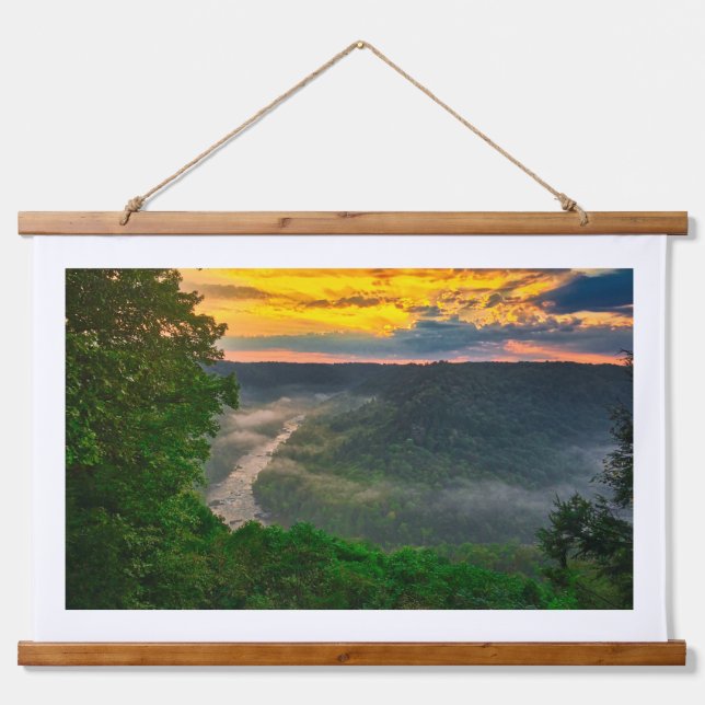 Tapisserie Suspendue Rivière Gauley Sunrise (Devant)