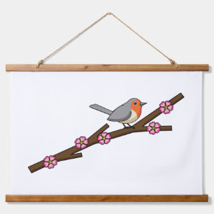 Tapisserie Suspendue Robin sur Sakura