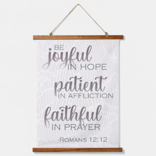 Tapisserie Suspendue Romans 12:12 Wall Art, 26"x36" Vertical, Un Pannea