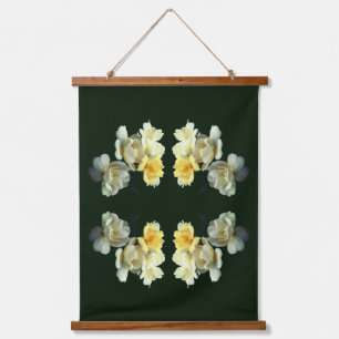Tapisserie Suspendue Roses jaunes florissantes Abstraites