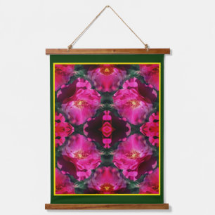 Tapisserie Suspendue Roses roses roses Florales Art Abstrait