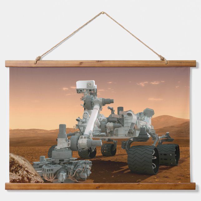 Tapisserie Suspendue Rover Curiosity Du Laboratoire Scientifique Mars.  (Devant)