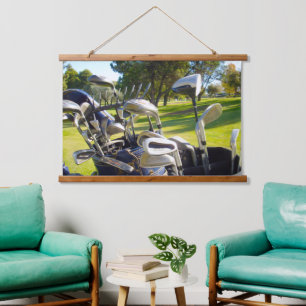 Tapisserie Suspendue Sac de clubs de golf, accroché au mur