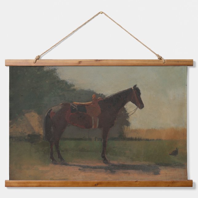 Tapisserie Suspendue "Saddle Horse in Farm Yard" par Winslow Homer (Devant)