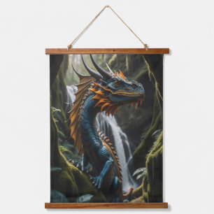 Tapisserie Suspendue Sapphire Ember Enchanted Forest Dragon Imaginaire