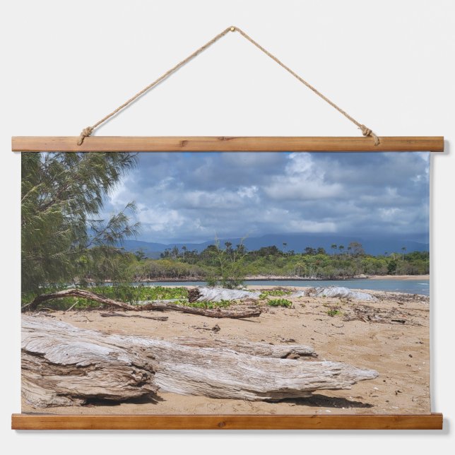 Tapisserie Suspendue Scène de la plage de Driftwood (Devant)