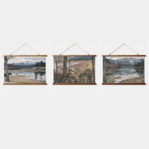 Tapisserie Suspendue Scène forestière En automne Hudson ou Maine 1860 A